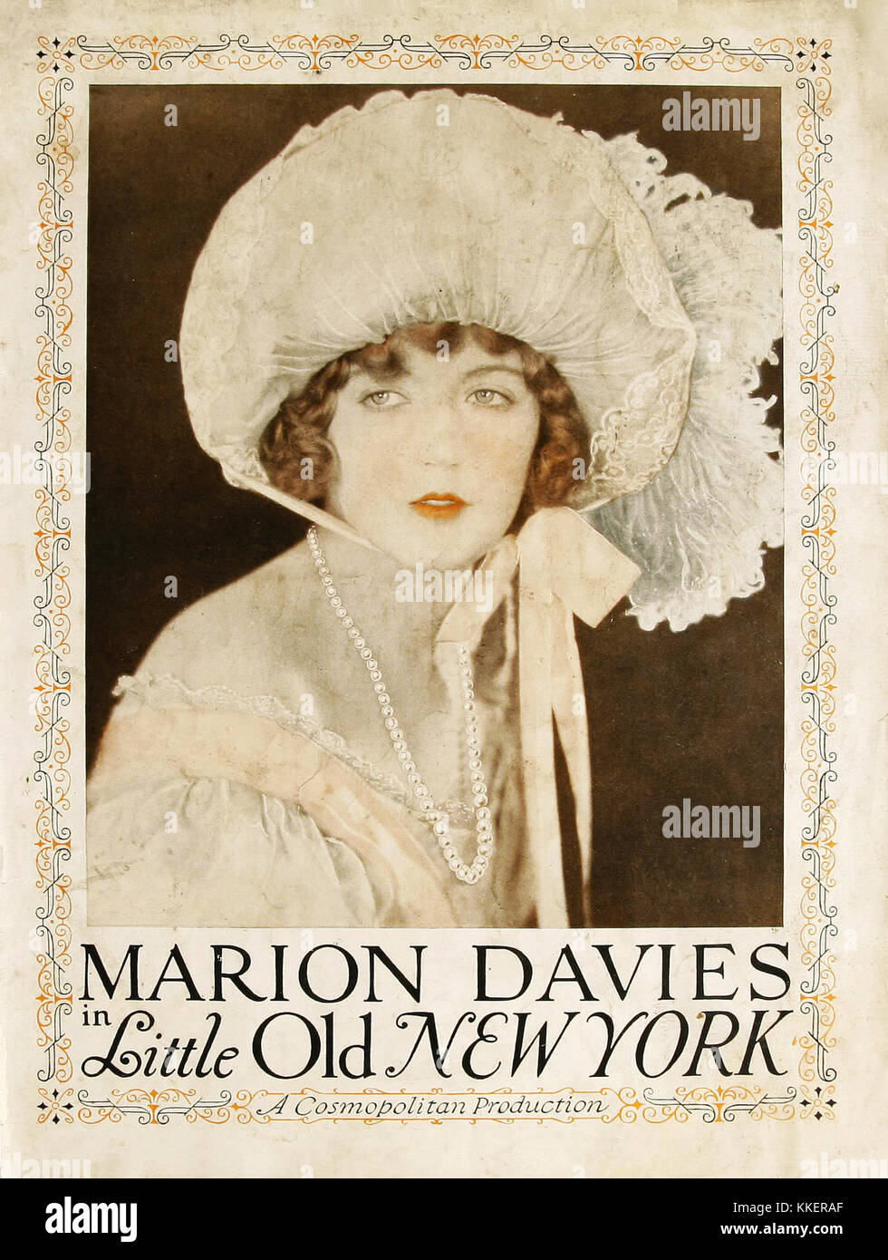 Ein Werbeplakat für den Film „Little Old New York“ aus dem Jahr 1923, ein historisches Stummdrama von Sidney Olcott, das die Geschichte der Gründung von New York City darstellt. Stockfoto