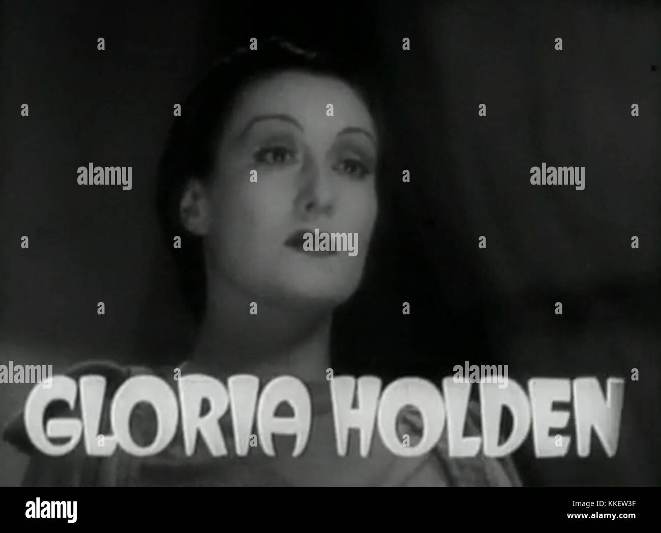 Ein Screenshot aus dem Film-Trailer von „Dracula's Daughter“ aus dem Jahr 1936 mit der Schauspielerin Gloria Holden in einer Schlüsselrolle. Stockfoto