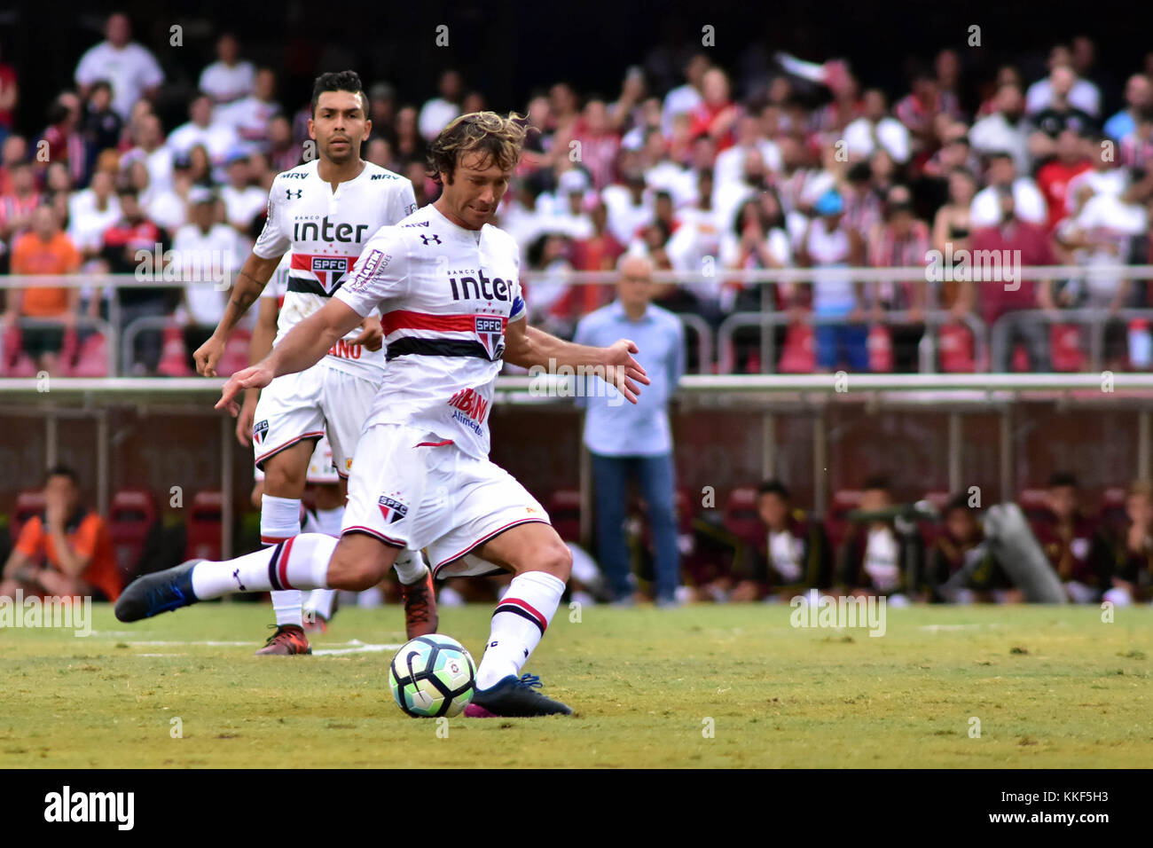 Sao Paulo, Brasilien. 3 Dez, 2017 Lugano von São Paulo, während dem Spiel gültig für die Dreißig - achte Runde der brasilianischen Meisterschaft, an der morumbi Stadion statt, südlich von São Paulo, am Nachmittag des Sonntag, 03. Credit: eduardo Carma/alamy leben Nachrichten Stockfoto