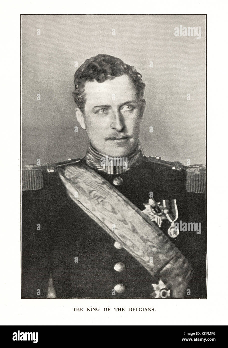 1914 Geschichte des Krieges Teil 1 Albert I. von Belgien Stockfoto