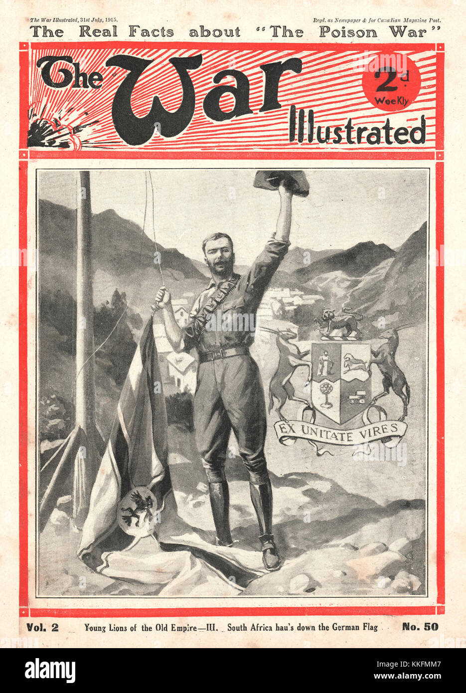 1915 Krieg illustriert Sieg der Alliierten in Deutsch-Südwest-Afrika Stockfoto