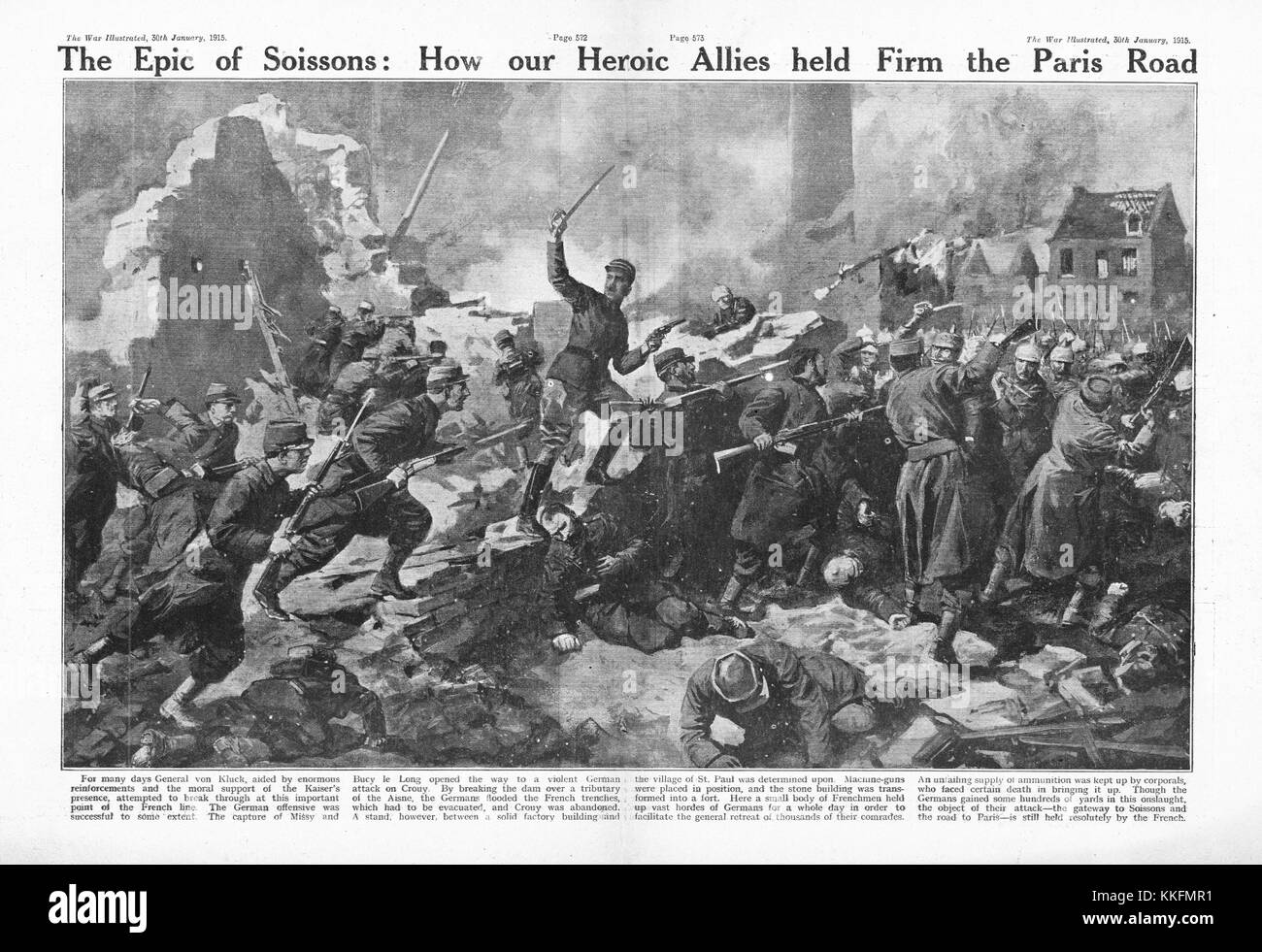 1915 Krieg dargestellt Kampf um Soissons Stockfotografie Alamy