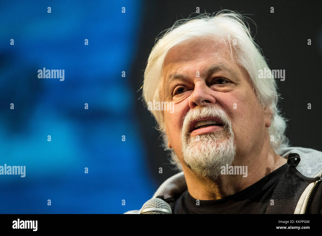 Paul Watson, Umweltaktivist, Gründer der anti-Wilderei und Direct Action Group die Sea Shepherd Conservation Society und Mitglied von Greenpeace. Stockfoto