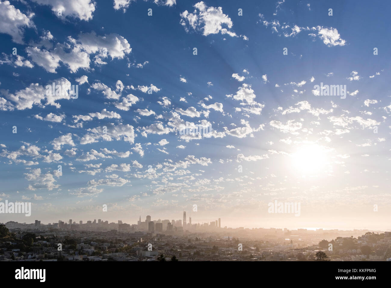 San Francisco Skyline, Dolores Heights, San Francisco, Kalifornien, USA Stockfoto
