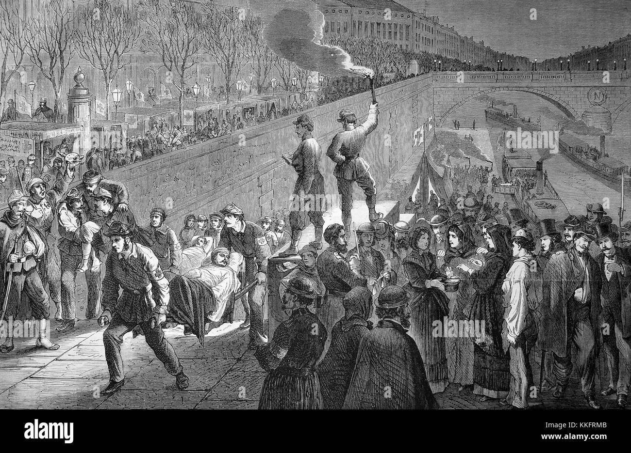 Französisch aus der Defensive Schlacht von Januar 19 verwundet, 1871 am