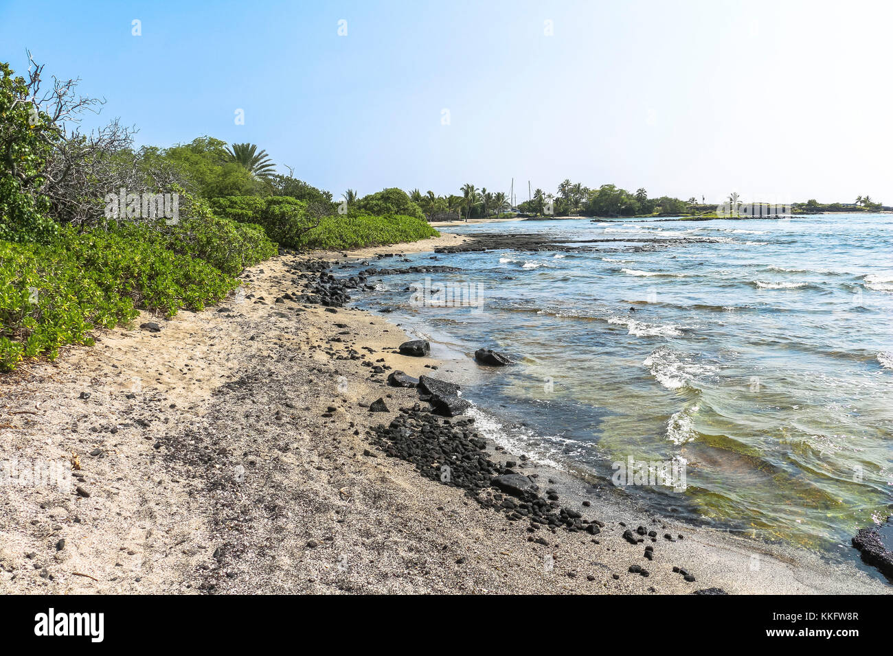 Schöner Strand auf Hawaii Big Island, West Coast Stockfoto