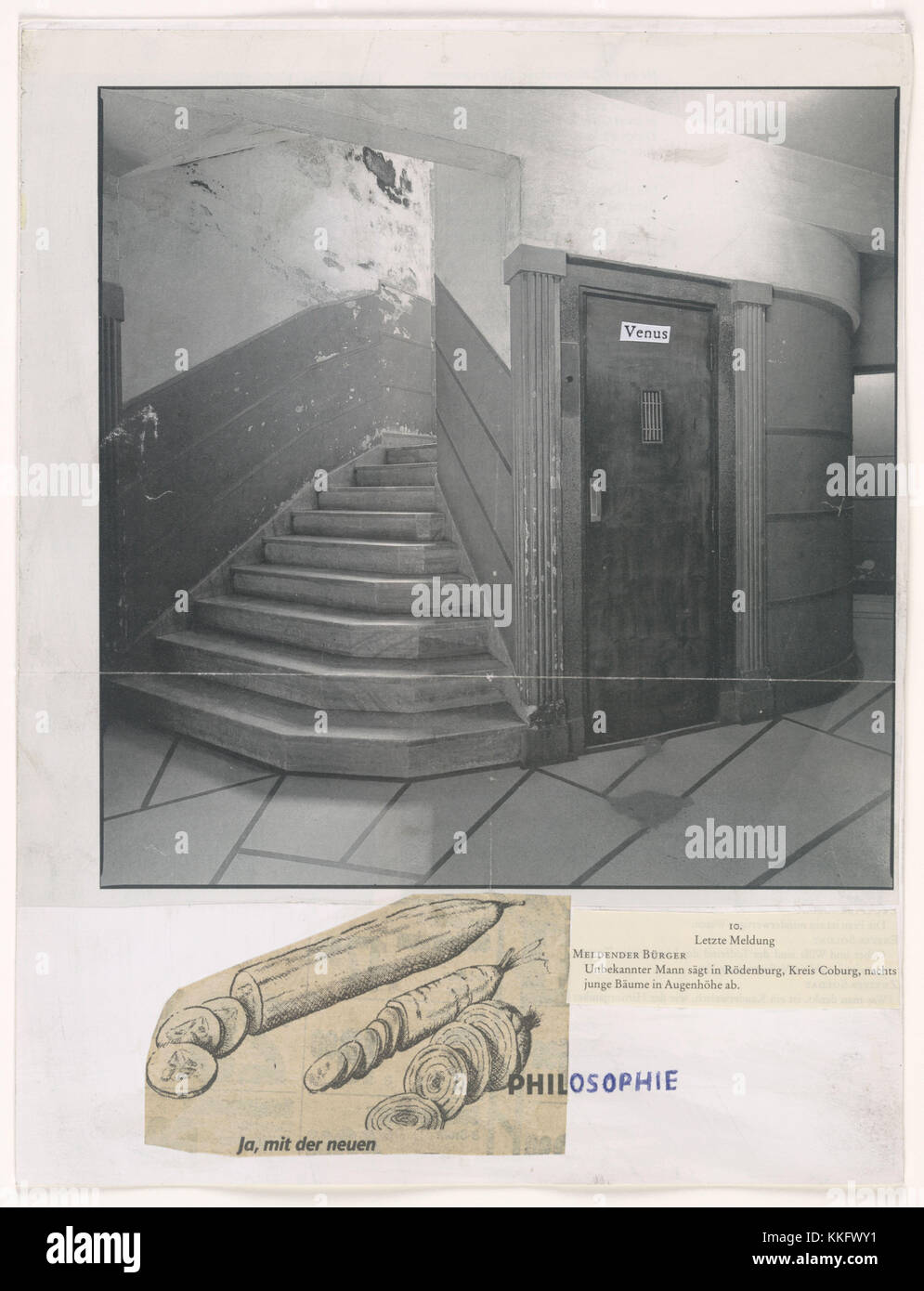 Rainald Goetz. (Deutsch, geb. 1954) und Albert Oehlen. (Deutscher, geb. 1954). Design für Tannhäuser. 1987. Bedrucktes Papier mit Kugelschreiber auf Karton, 11 1/2 x 8 3/4' (29,2 x 22,2 cm). Ein Geschenk von R.L.B. Tobin. © 2008 Albert Oehlen und Rainald Goetz Stockfoto