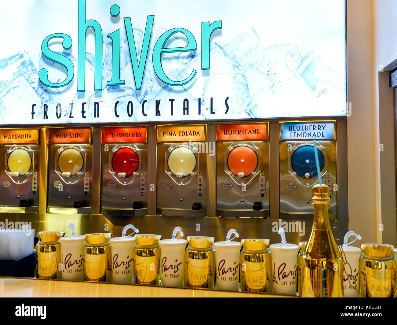 Shiver Frozen Cocktails auf dem Strip in Las Vegas, Nevada Stockfoto