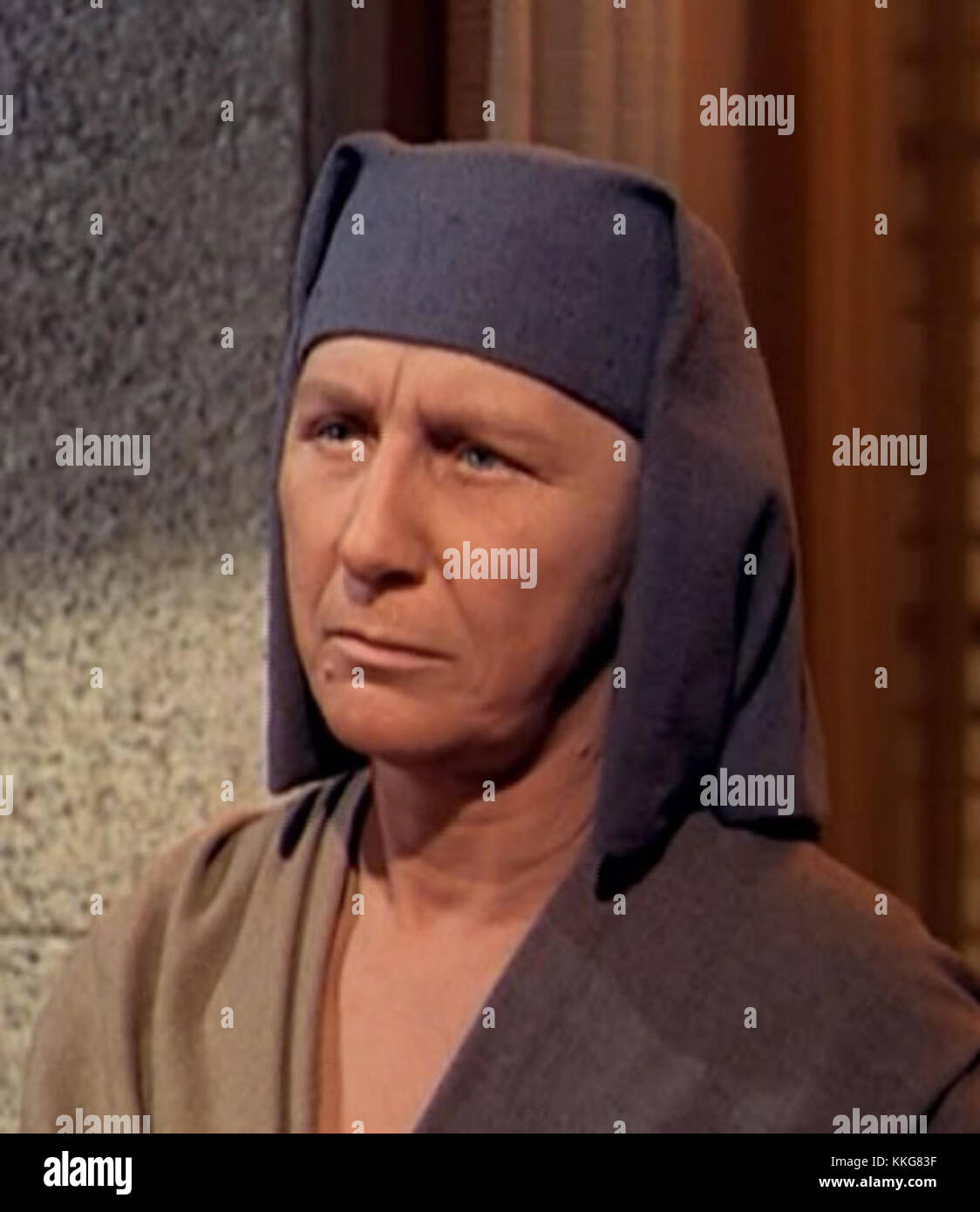 Bild oder Szene mit der Schauspielerin Judith Anderson aus dem Trailer von The Ten Commandments (1956), einem großen biblischen Epos von Cecil B. DeMille. Stockfoto
