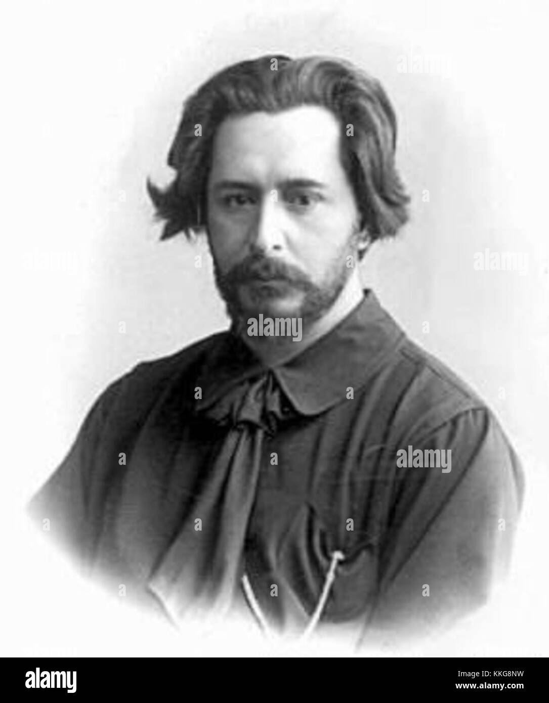 Ein historisches Bild des russischen Schriftstellers Leonid Andrejew, aufgenommen während seiner Zeit in Terijokij. Andrejews Werke sind bekannt für seine Beiträge zur russischen Literatur und gehören zum literarischen Erbe des Landes. Stockfoto