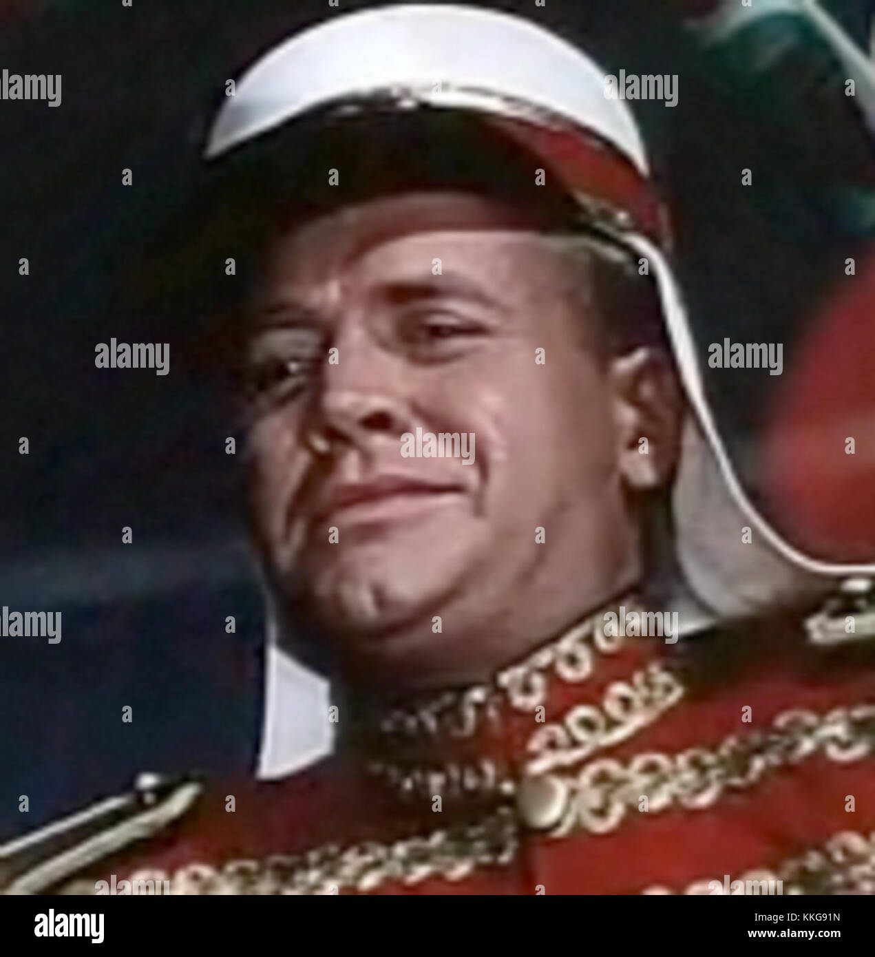 Lyle Bettger tritt 1952 in dem Film The Greatest Show on Earth auf, einem Film von Cecil B. DeMille, der Bettger in einer dramatischen Rolle zeigt. Stockfoto