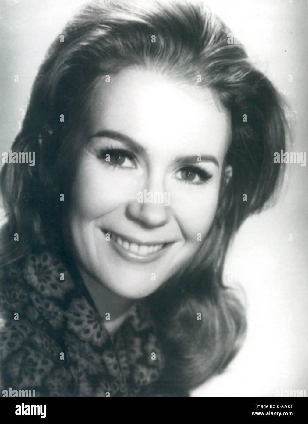 Juliet Mills spielte in der beliebten Fernsehserie Nanny and the Professor in den 1970er Jahren, in der sie eine witzige und intelligente Gouvernante porträtierte, die Komödie und Familienthemen miteinander verschmolz. Stockfoto