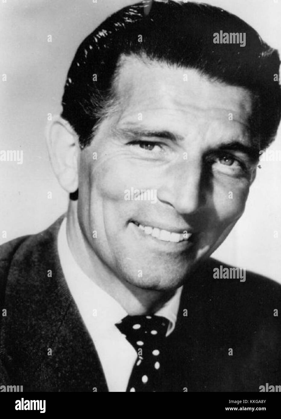 Michael Rennie war ein britischer Schauspieler, der für seine Rollen in Film und Fernsehen bekannt war. Internationale Bekanntheit erlangte er durch seine Darstellung des Klaatu im Science-Fiction-Film *der Tag der Erde stand still* von 1951 und trat in zahlreichen anderen Filmen und Fernsehsendungen in den 1950er und 1960er Jahren auf Stockfoto