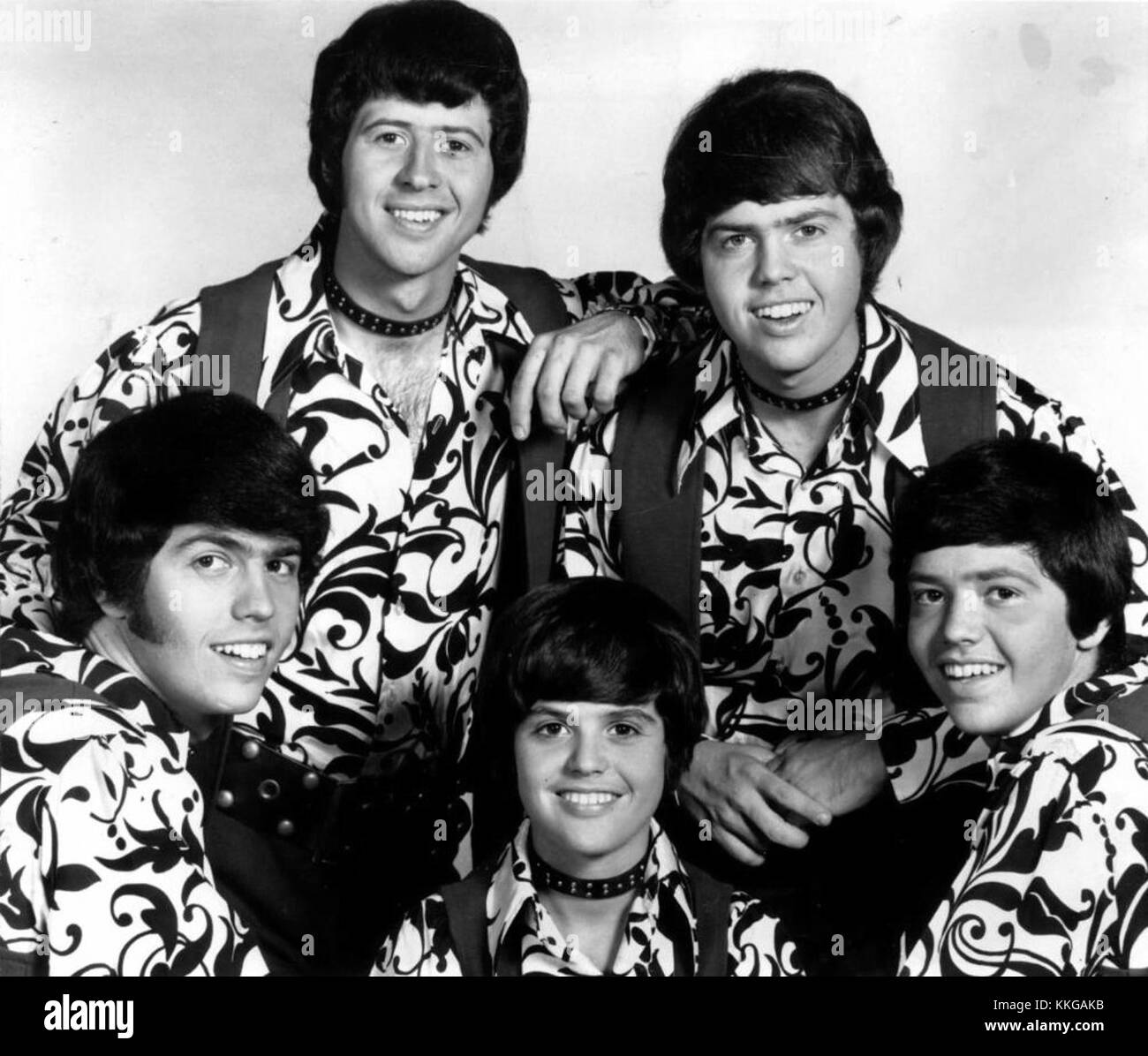 Die Osmonds waren eine populäre amerikanische Familienmusikgruppe, die für ihren Erfolg in den 1970er Jahren bekannt war Dieser besondere Verweis auf das Jahr 1971 ist ein Spitzenjahr in ihrer Karriere, da sie weit verbreitete Bekanntheit erlangten. Stockfoto