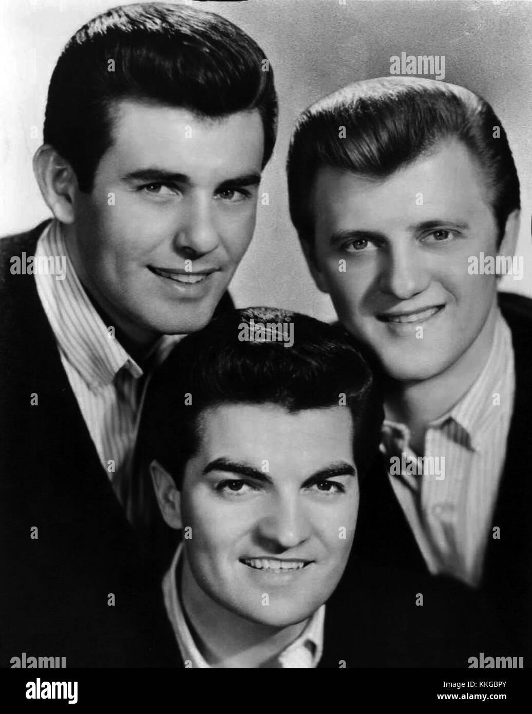 The Lettermen, eine US-amerikanische Gesangsgruppe aus dem Jahr 1964, wurde berühmt für ihre Harmonien und Charts-Top-Hits. Ihre Musik prägte eine Ära von Easy Listening und Pop-Gesangsstilen. Stockfoto