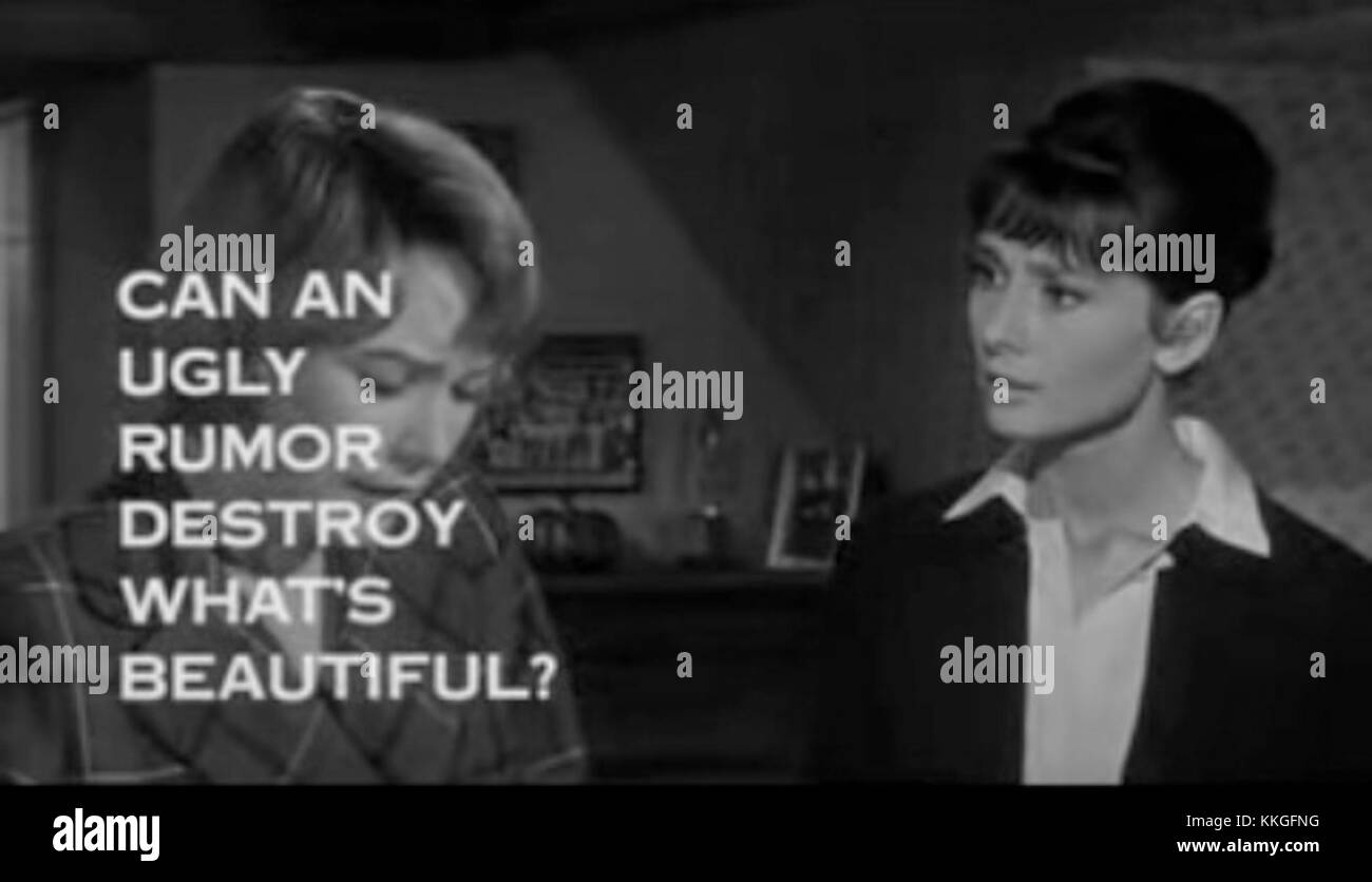 Der Trailer für „Kinderstunde“ bietet einen Einblick in die Handlung und Atmosphäre des Films, basierend auf dem Stück von 1934 über die zerstörerischen Folgen von Lügen und Täuschung. Stockfoto