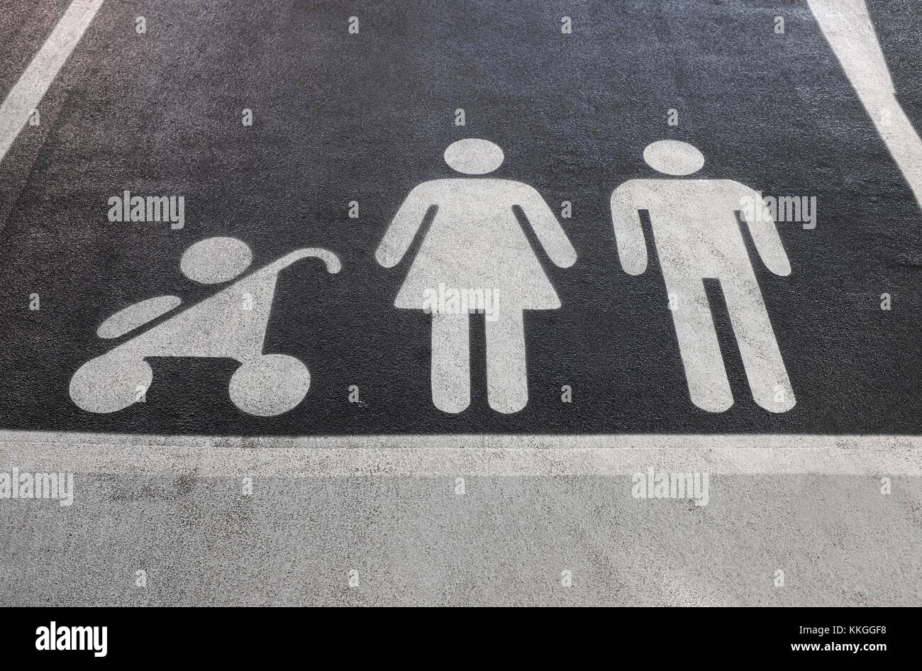 Familie Parkplatz, Norfolk, England Stockfoto