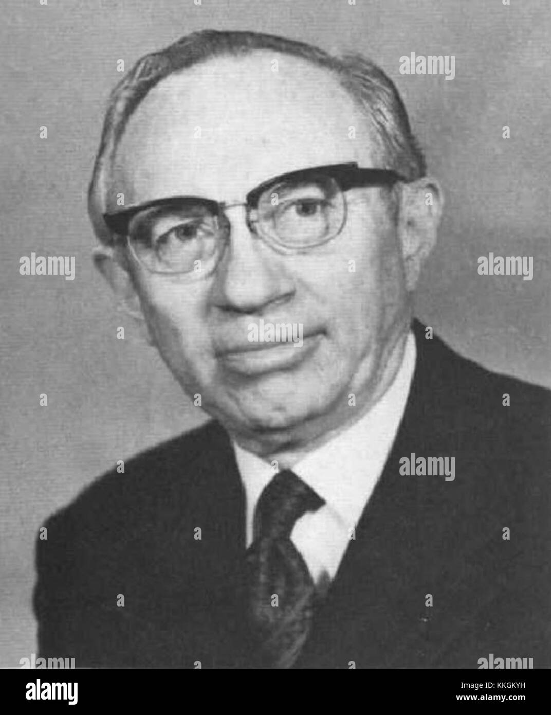 Gordon B. Hinckley war der 15. Präsident der Kirche Jesu Christi der Heiligen der Letzten Tage. Er leitete die Kirche während einer Zeit bedeutenden Wachstums- und Entwicklungsstandes. Stockfoto