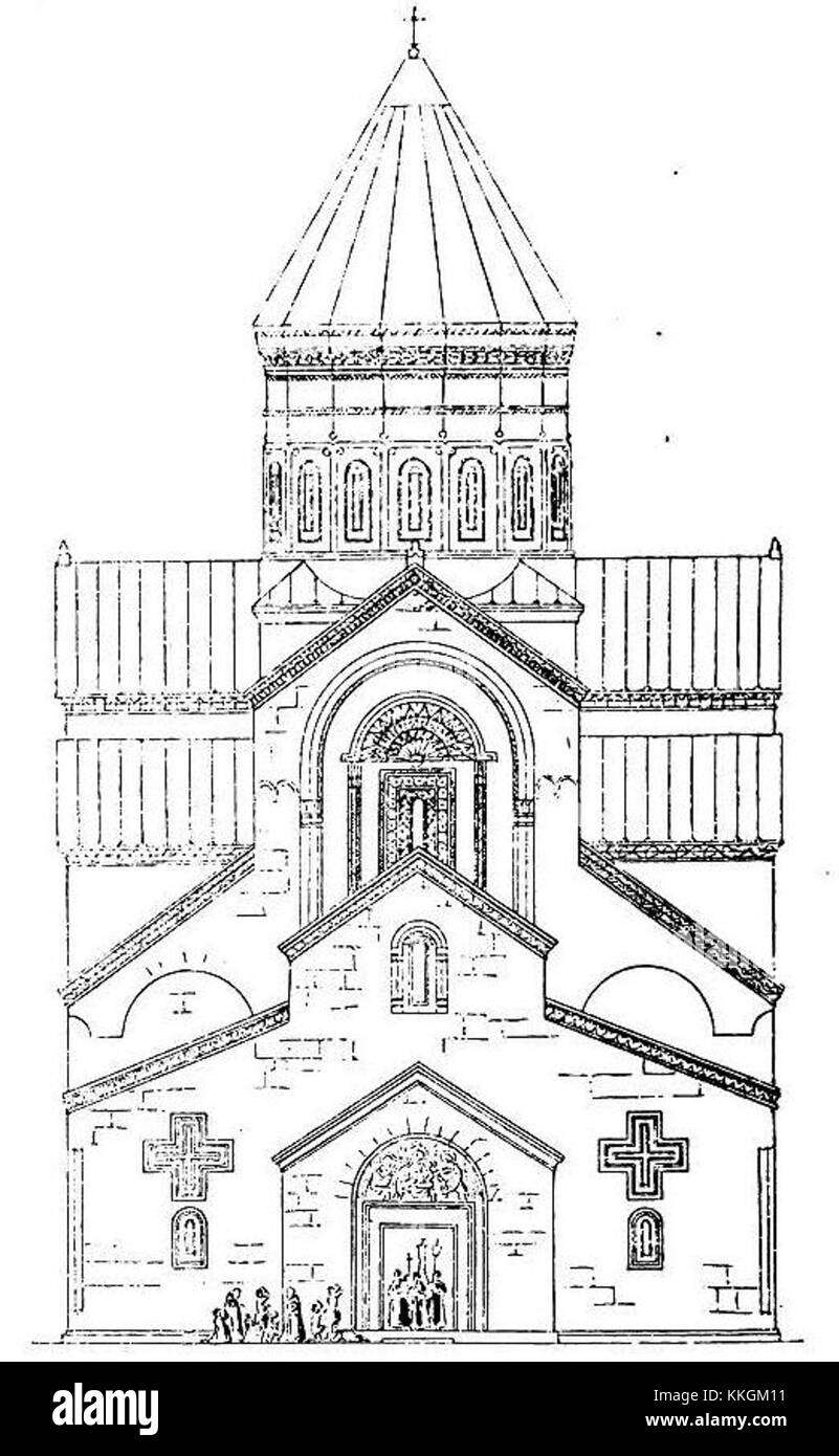 Die Kathedrale von Mzcheta in Georgien ist ein bedeutendes religiöses und architektonisches Wahrzeichen. Georgiaâ ist eine der ältesten Kirchen des Landes und repräsentiert das kulturelle und spirituelle Erbe von. Stockfoto