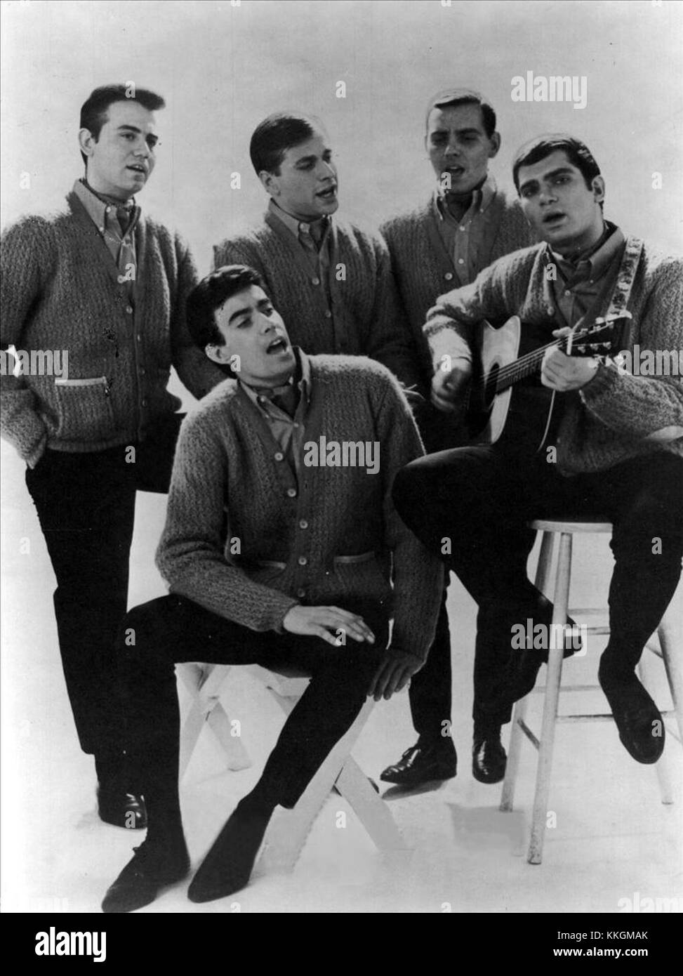 Jay and the Americans waren eine populäre amerikanische Musikgruppe, die in den frühen 1960er Jahren für ihre stimmlichen Harmonien und Pop-Hits bekannt war. Stockfoto
