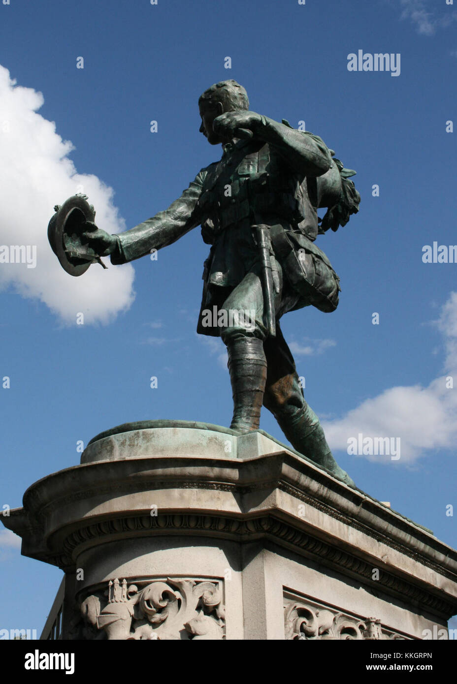 Das Cambridge war Memorial ist ein Gedenkdenkmal, das den Kriegern gewidmet ist. Sie steht als Symbol der Erinnerung und des Respekts für die Opfer, die Soldaten aus Cambridge gebracht haben. Stockfoto