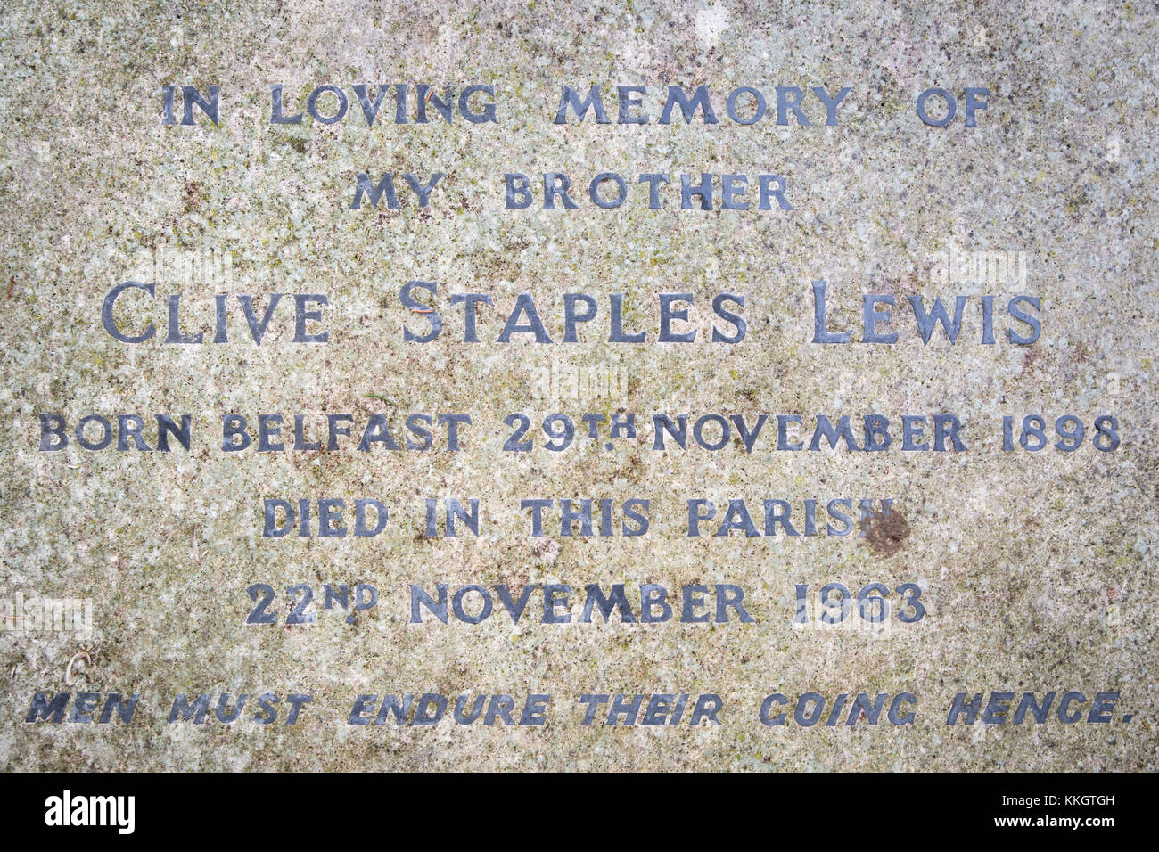 Grab von CS Lewis und Bruder WH Lewis, Heilige Dreifaltigkeit Kirche Friedhof, Oxford, England, Großbritannien Stockfoto