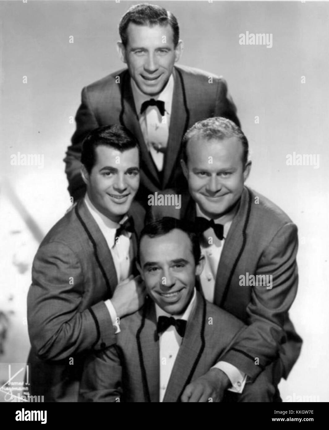 Die vier Jungs, eine berühmte Gesangsgruppe aus den 1960er Jahren, sind auf diesem Bild aus dem Jahr 1969 abgebildet und zeigen ihren Einfluss auf die populäre Musik während des Jahrzehnts. Stockfoto