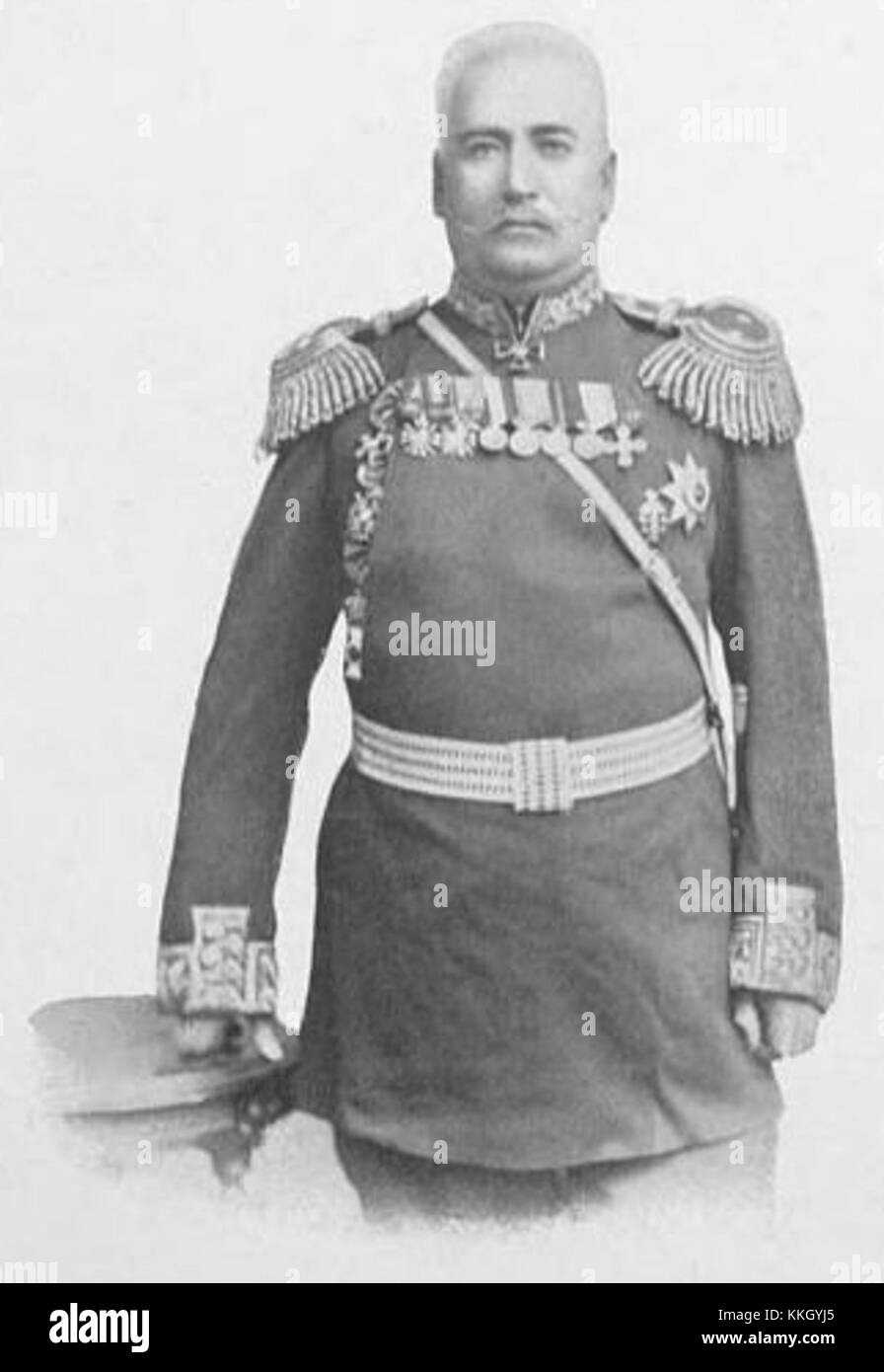 Ein Porträt von General Fleisher, wahrscheinlich eine Militärfigur, zeigt seine Rolle in der Geschichte oder im Militärdienst und spiegelt seine Führung und sein Vermächtnis wider. Stockfoto