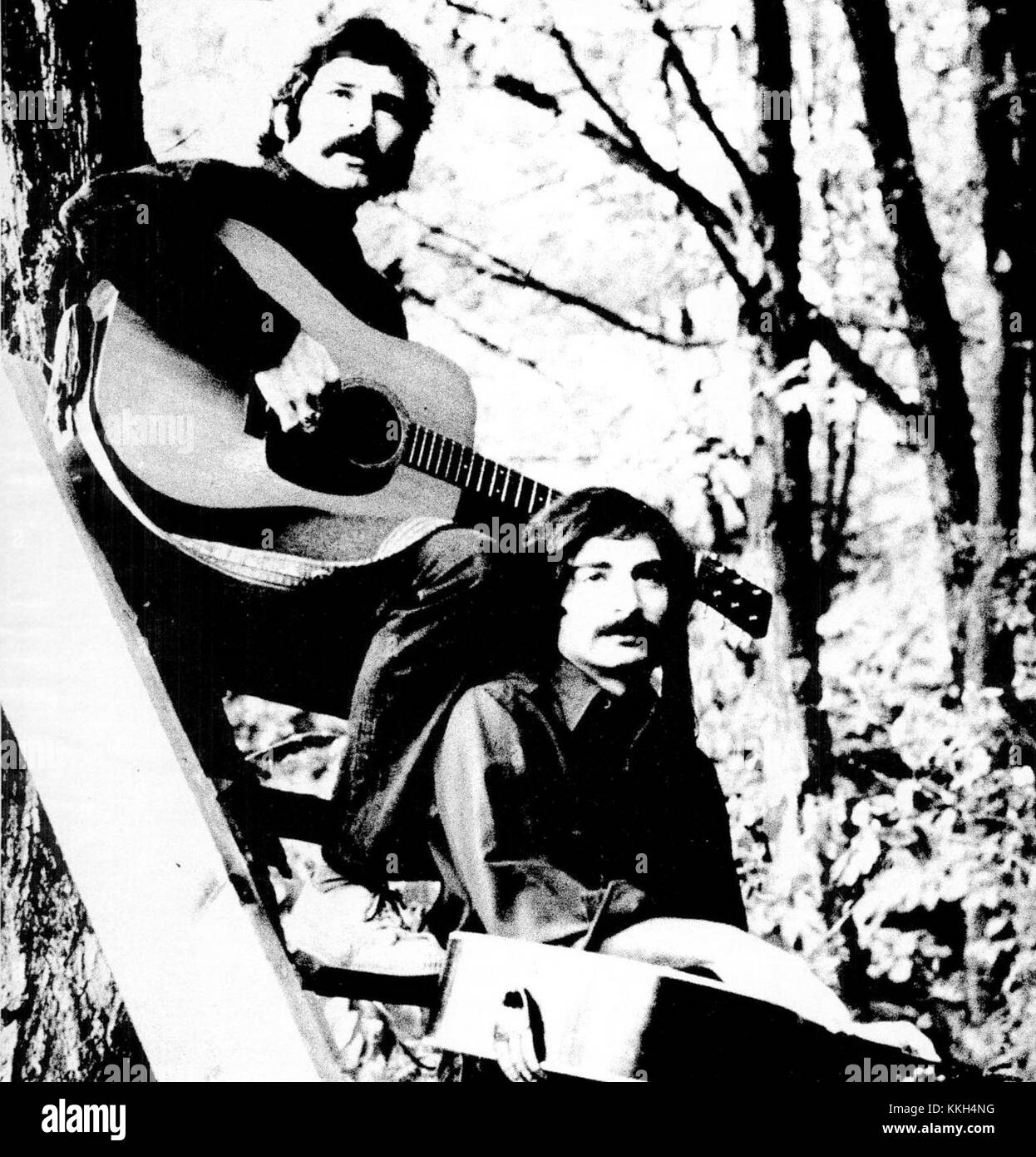 Happy Traum und Artie Traum, amerikanische Folk-Musiker, sind im Oktober 1970 zu sehen. Bekannt für ihre Beiträge zur Folk-Musik-Szene, waren sie maßgeblich an der Entwicklung der modernen amerikanischen Folk-Musik beteiligt. Stockfoto
