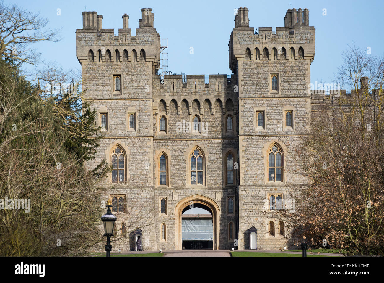 Windsor, Großbritannien. 1. Dez, 2017. einen Blick auf Schloss Windsor in Windsor Great Park. Credit: Mark kerrison/alamy leben Nachrichten Stockfoto