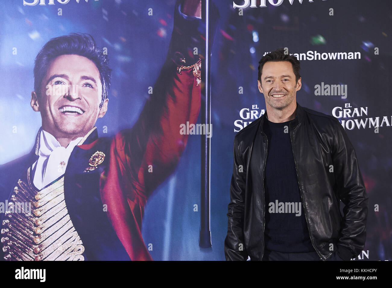 Madrid, Madrid, Spanien. 1. Dez, 2017. Hugh Jackman besucht "der größte Showman' photocall in Bologna Hotel am 1. Dezember 2017 in Madrid Credit: Jack Abuin/ZUMA Draht/Alamy leben Nachrichten Stockfoto