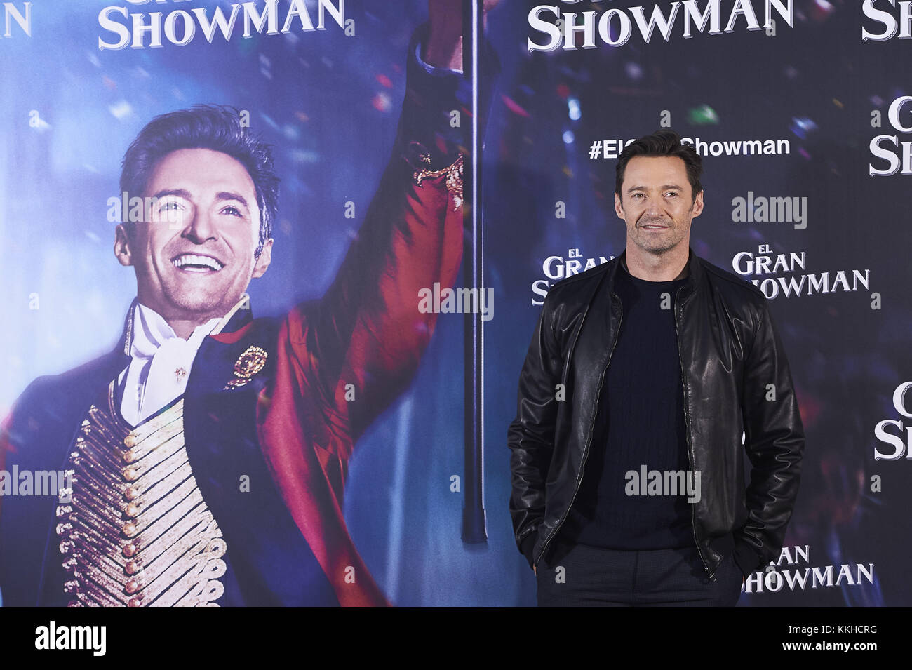 Madrid, Madrid, Spanien. 1. Dez, 2017. Hugh Jackman besucht "der größte Showman' photocall in Bologna Hotel am 1. Dezember 2017 in Madrid Credit: Jack Abuin/ZUMA Draht/Alamy leben Nachrichten Stockfoto