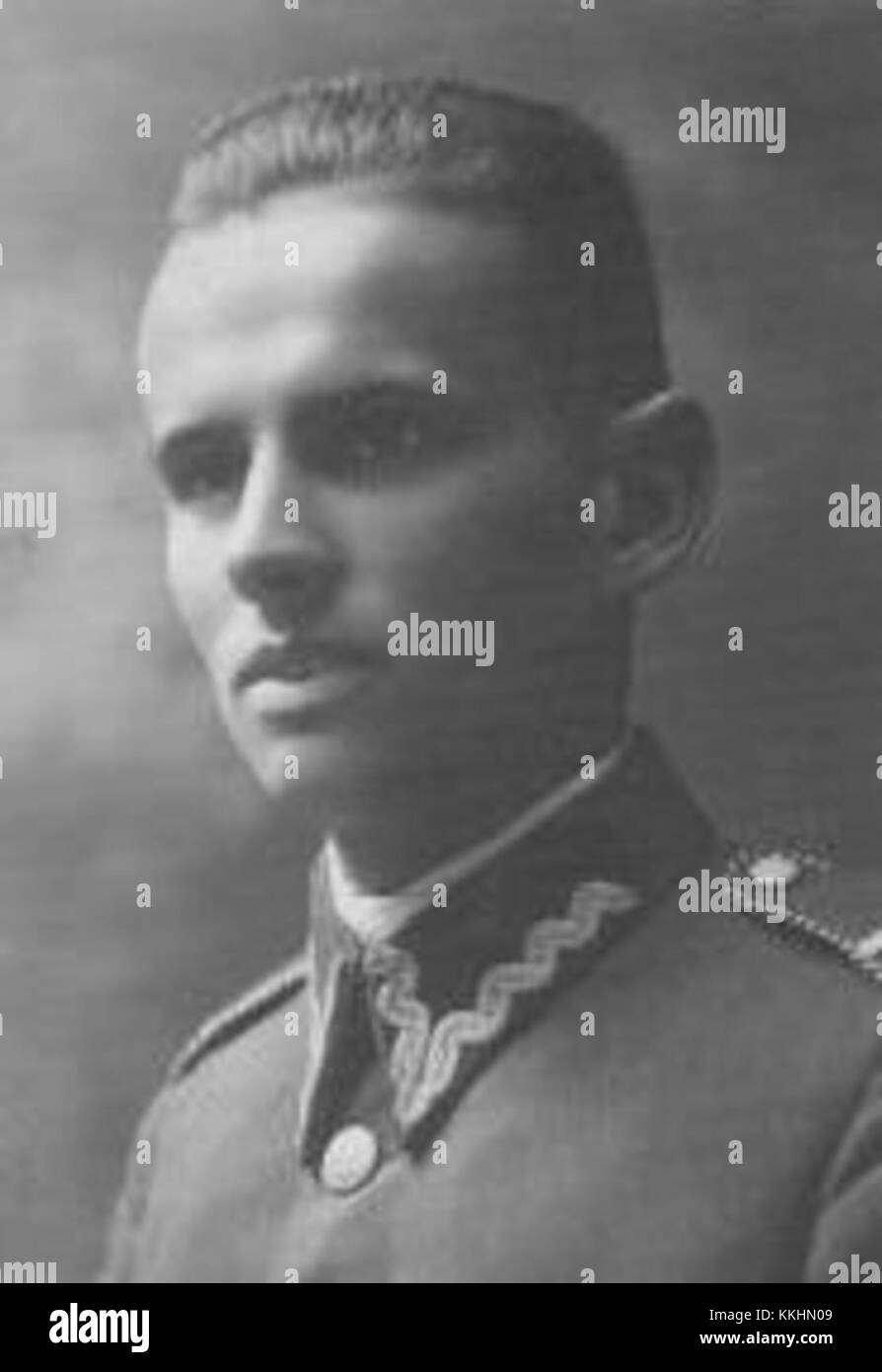 Jan Bezucha, ein bemerkenswerter Offizier, erinnerte sich für seinen Militärdienst und seine Beiträge während seiner Zeit in der Armee. Stockfoto
