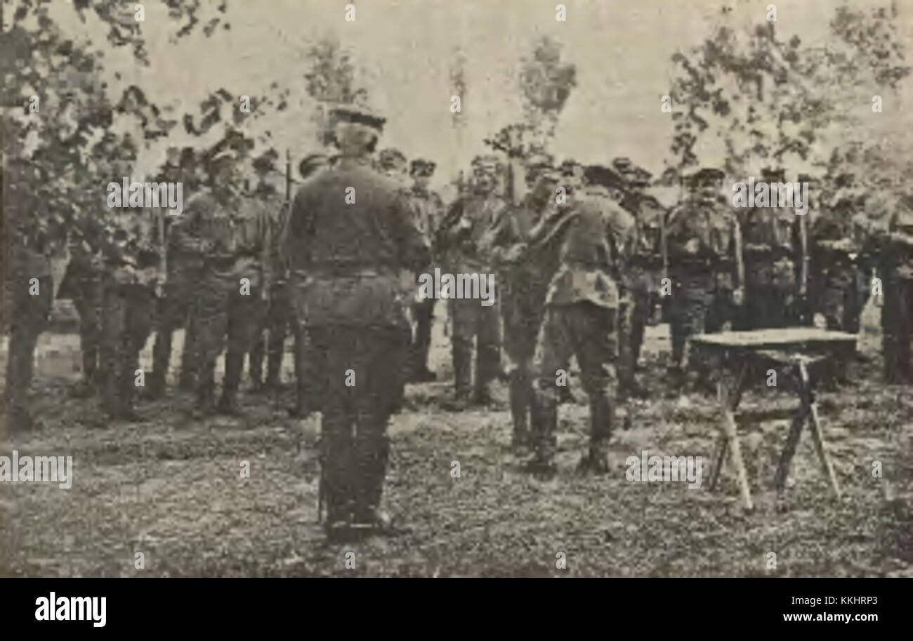 Das *Za wiernÄ… Das Så‚uÅ¼bÄ™*-Abzeichen wurde an Soldaten der 1. Brigade der Legionen in Piaseczna, Polen, für loyale Dienste verliehen. Stockfoto