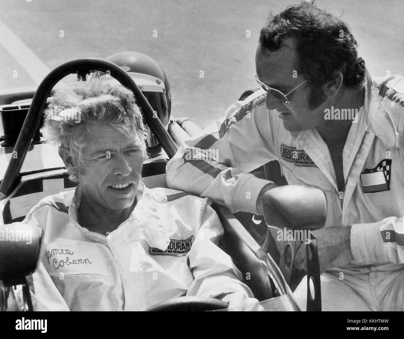 Bob Bondurant James Coburn 1972 Stockfotografie Alamy