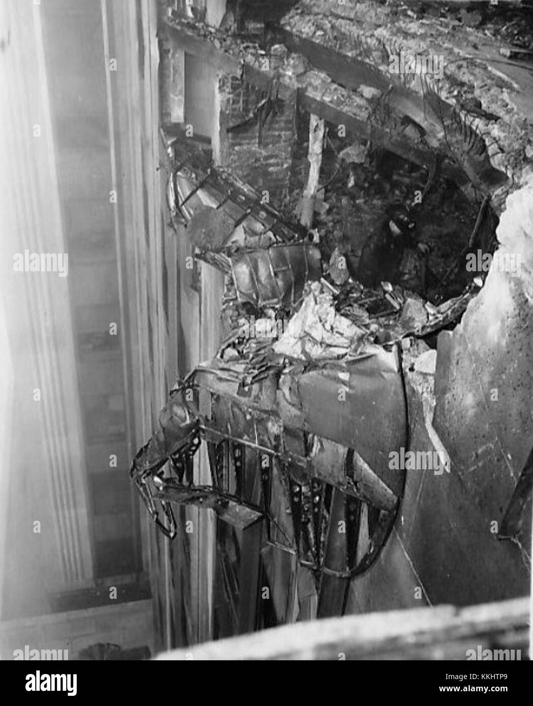 Bomber stürzte in Empire State Building 1945 Stockfoto