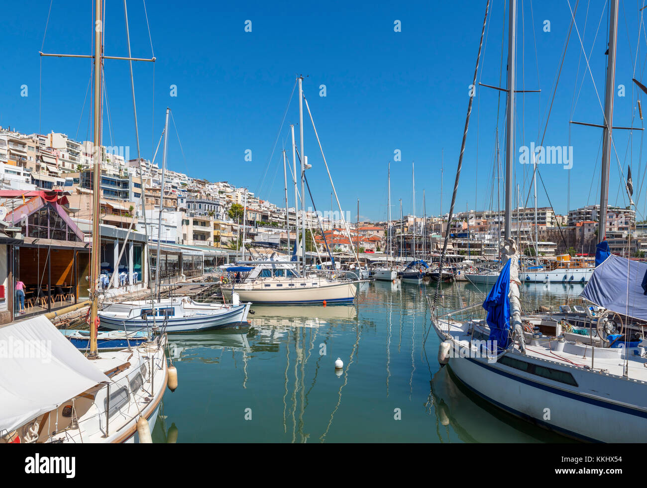 Boote in der Mikrolimano, Piräus (pireas), Athen, Griechenland Stockfoto