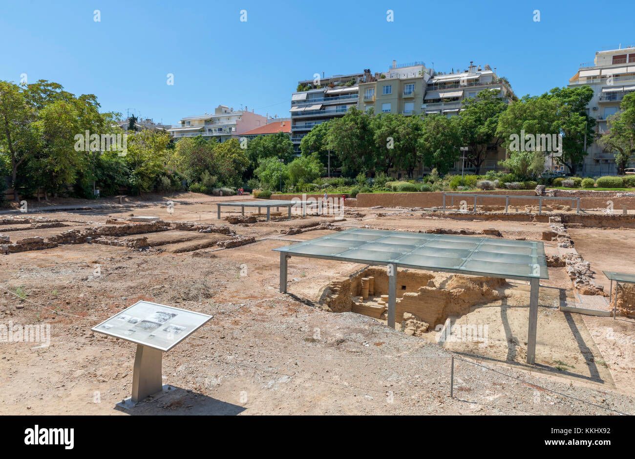Archäologische Stätte von lykeion (Aristoteles Lyceum), Athen, Griechenland Stockfoto