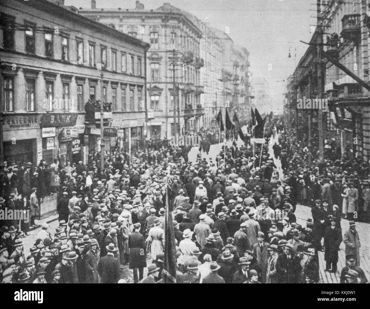 Ulica Graniczna w Warszawie 1 maja 1935 Stockfoto