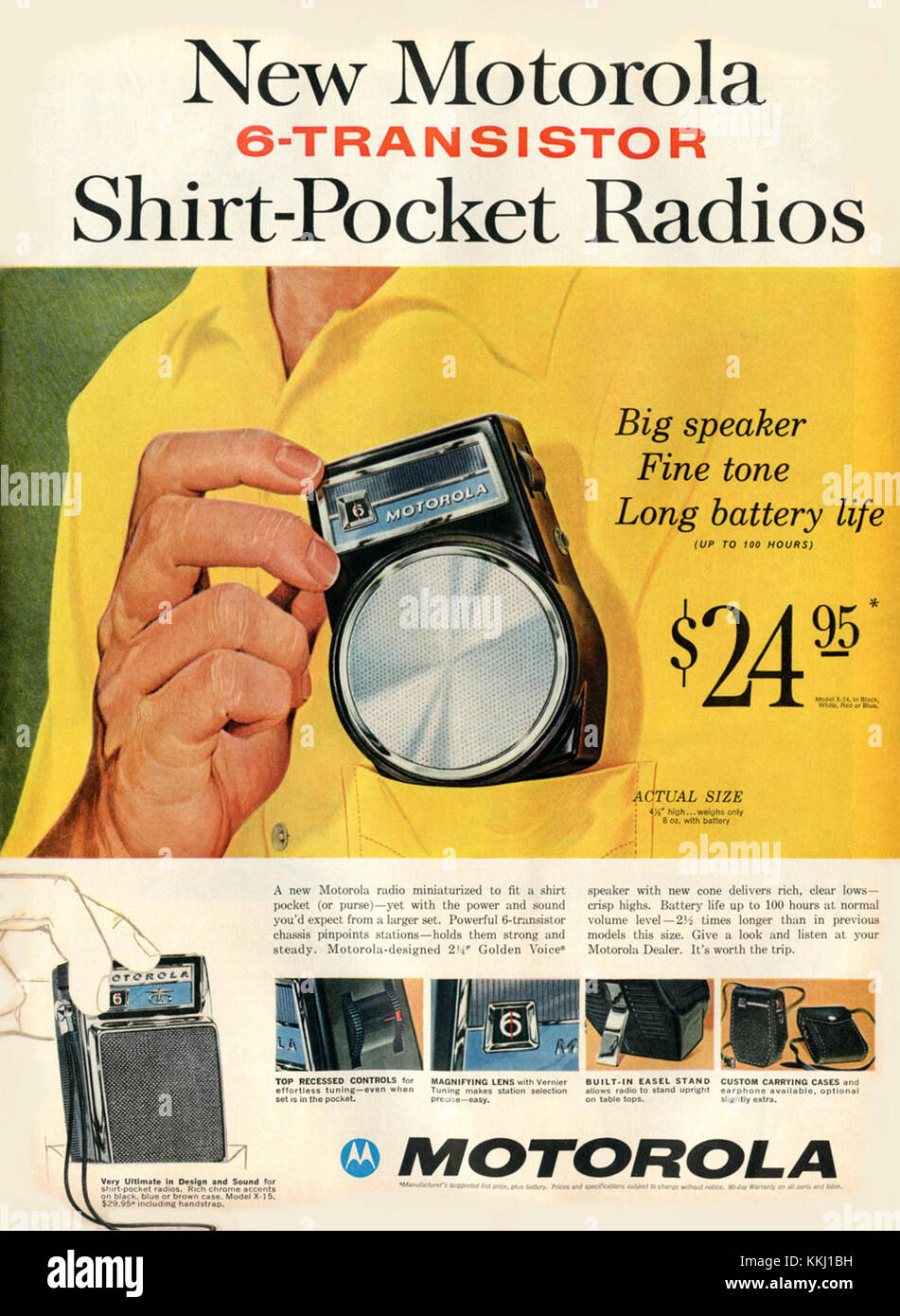 Motorola Transistor Radio 1960 Stockfoto