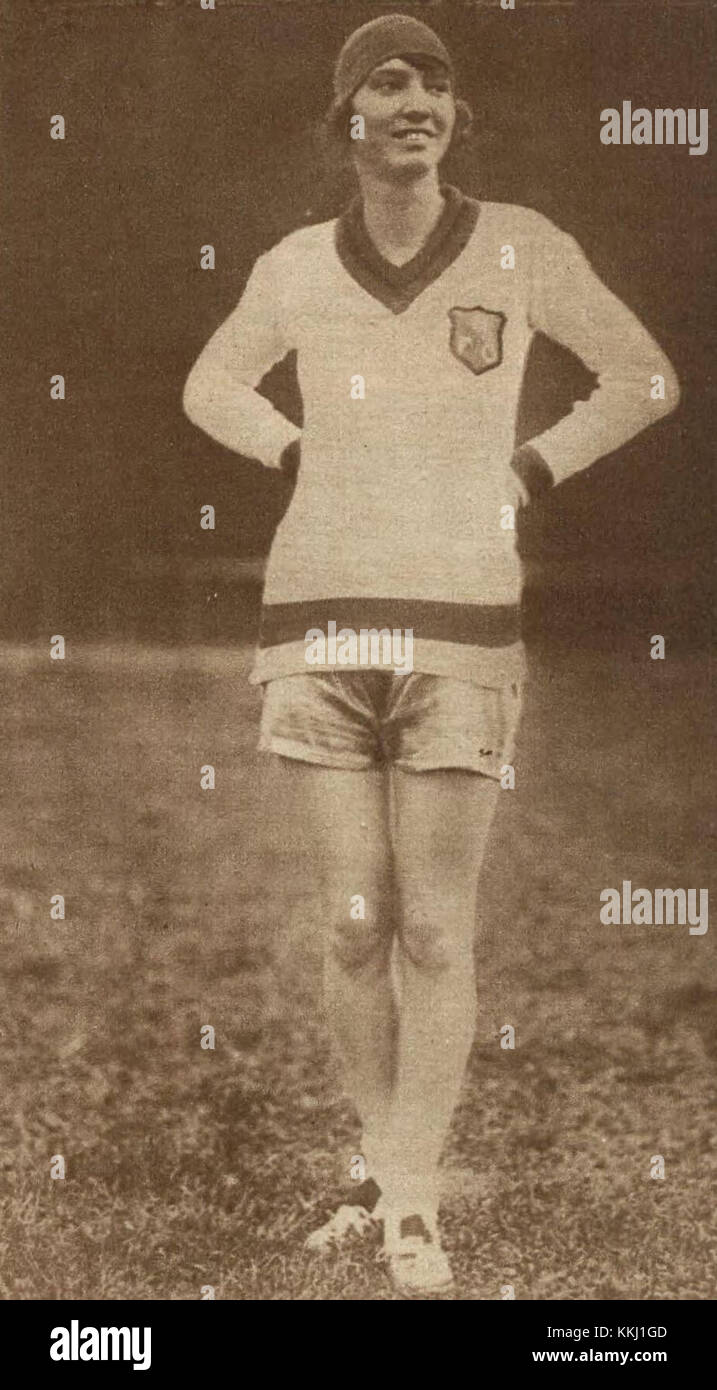 Halina Konopacka war eine polnische Athletin, die für ihre Leistungen im Diskuswurf bekannt war. 1926 wurde sie zu einer der bekanntesten Sportfiguren von Polandâ. Stockfoto
