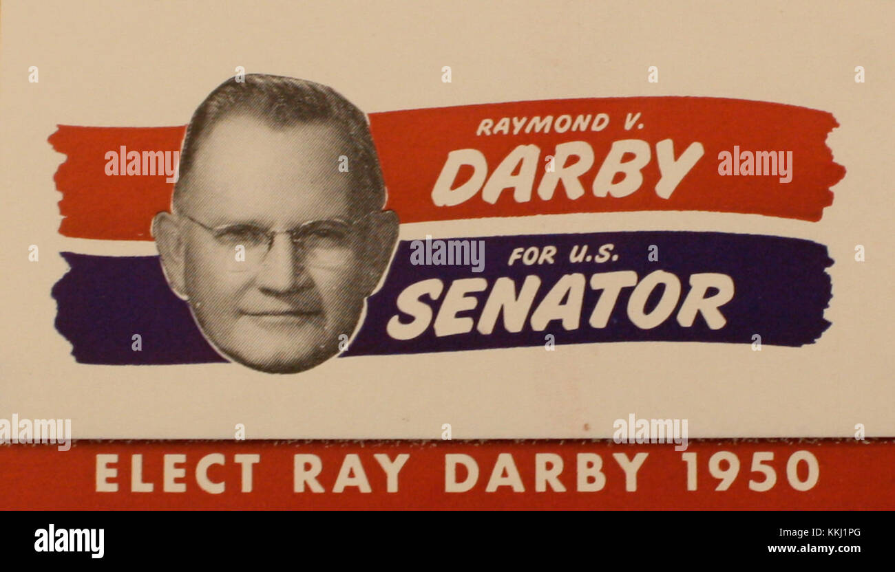 Raymond Darby war ein Kandidat für das Amt des Senators, bekannt für seine politischen Ansichten und seine Führung in seiner Gemeinde. Seine Kampagne konzentrierte sich auf den öffentlichen Dienst und die Verbesserung der Gemeinde. Stockfoto