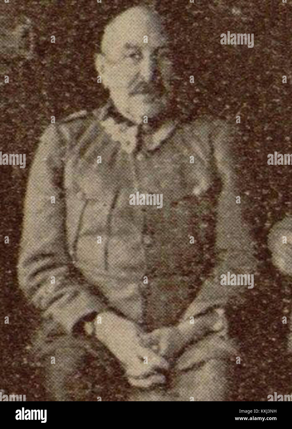 General M. Romiszewski war eine prominente Militärfigur, bekannt für seine Führung und seinen Dienst in der polnischen Armee während des frühen 20. Jahrhunderts. Stockfoto