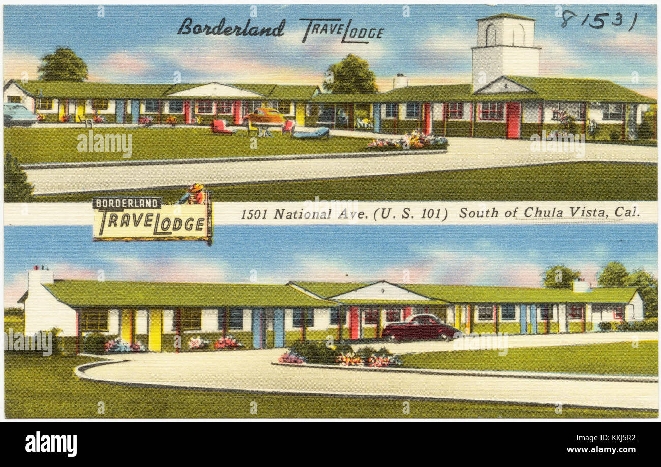 Borderland Travelodge, 1501 National Ave. (USA 101) südlich von Chula Vista, Cal (81531) Stockfoto