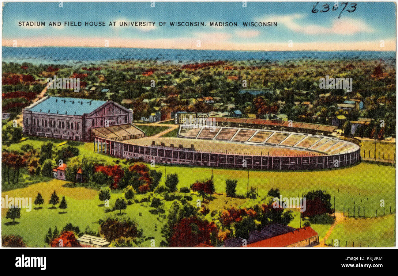 Stadion und Feldhaus an der University of Wisconsin, Madison, Wisconsin (63073) Stockfoto