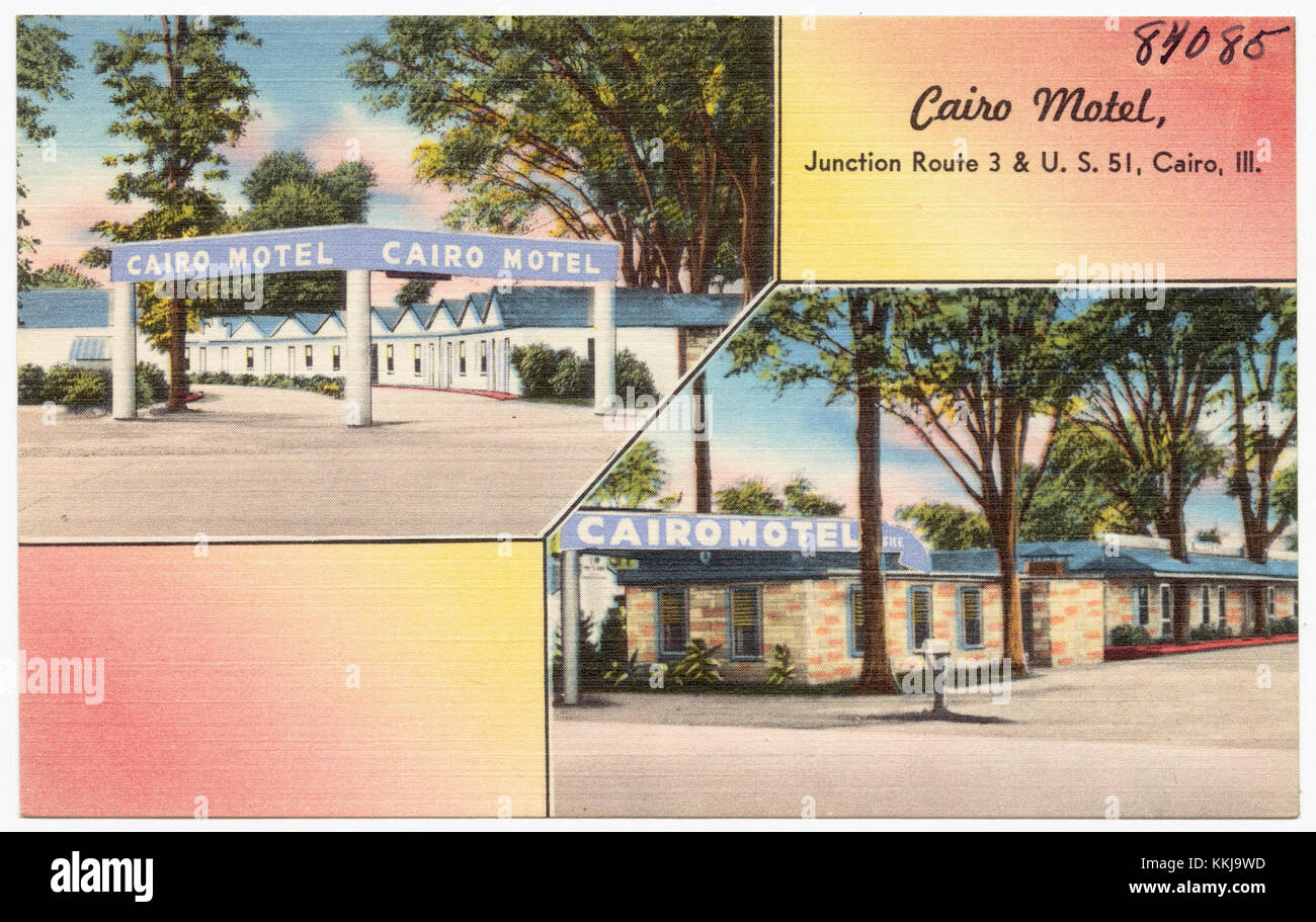 Cairo Motel, Kreuzung Route 3 und U.S. 51, Cairo, ILL (84085) Stockfoto