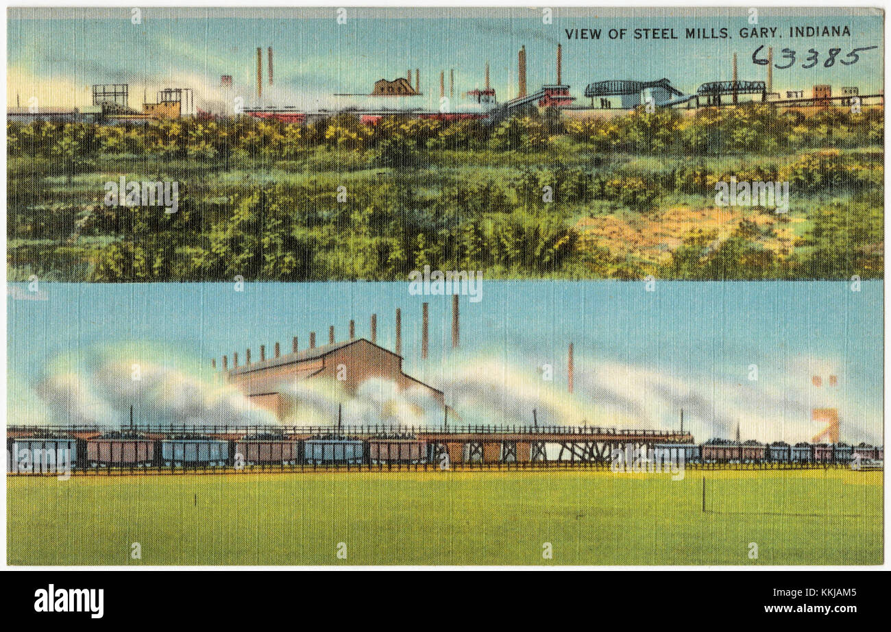 Blick auf Steel Mills, Gary, Indiana (63385) Stockfoto