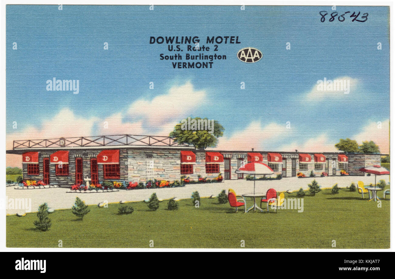 Dowling Motel, U.S. Route 2, South Burlington, Vermont (88543) Stockfoto