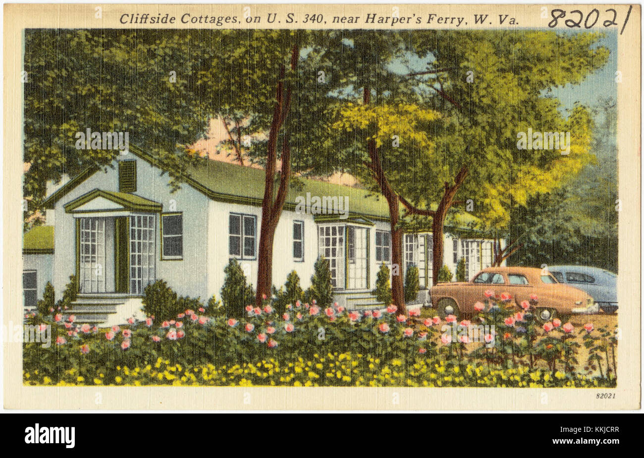 Cliffside Cottages, an der U.S. 340, in der Nähe von Harper's Ferry, W. VA (82021) Stockfoto