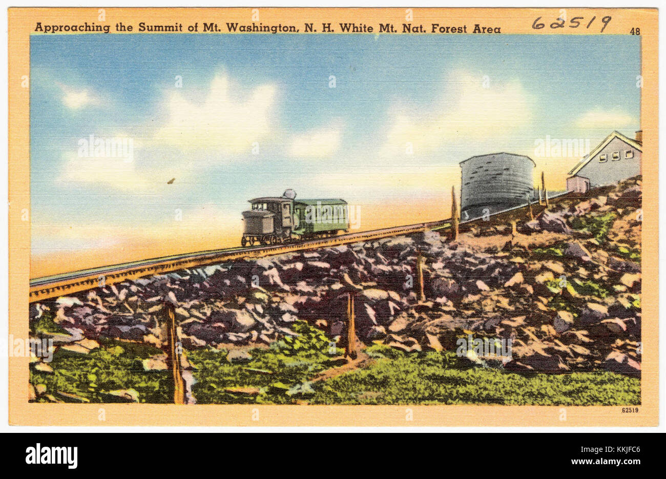 Annäherung an den Gipfel des Mt. Washington, N.H., White Mt. Nat. Waldfläche (62519) Stockfoto
